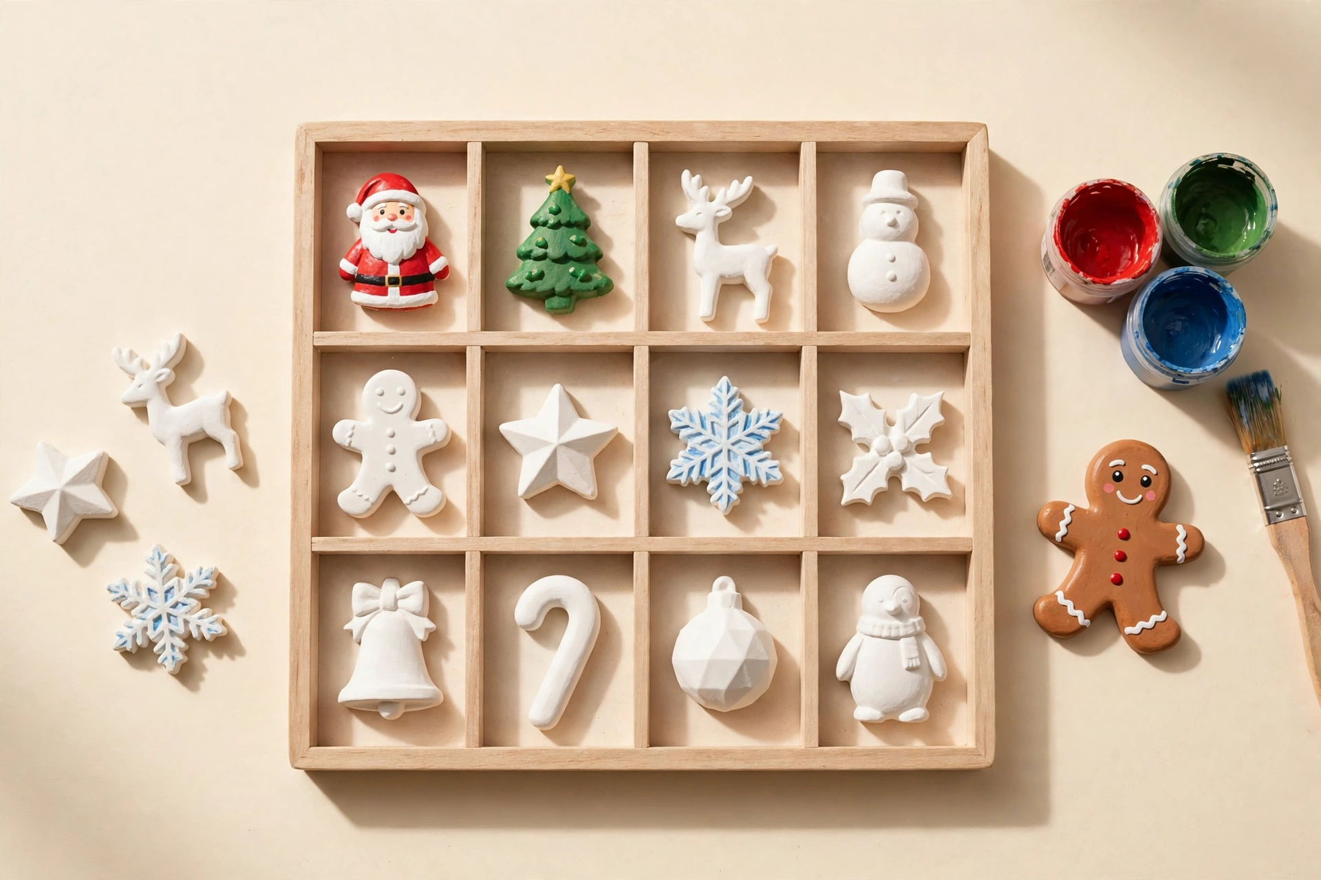 12 Days of Christmas Countdown — paint-your-own kit 12 Days of Christmas Countdown — Jojopo, handmade in Surrey, BC