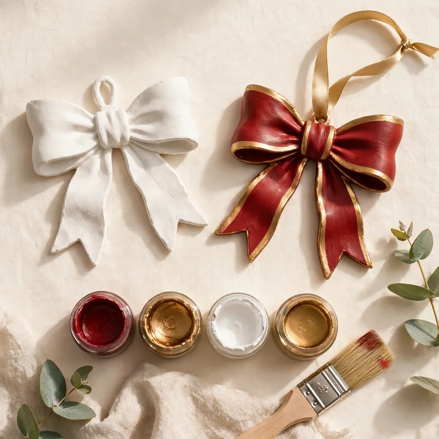 Christmas Bow Ornament Kit — Jojopo, handmade in Surrey, BC