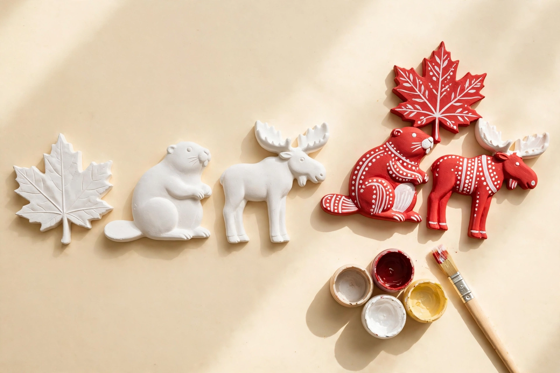 Canada Day Maple Kit — paint-your-own kit Canada Day Maple Kit — Jojopo, handmade in Surrey, BC