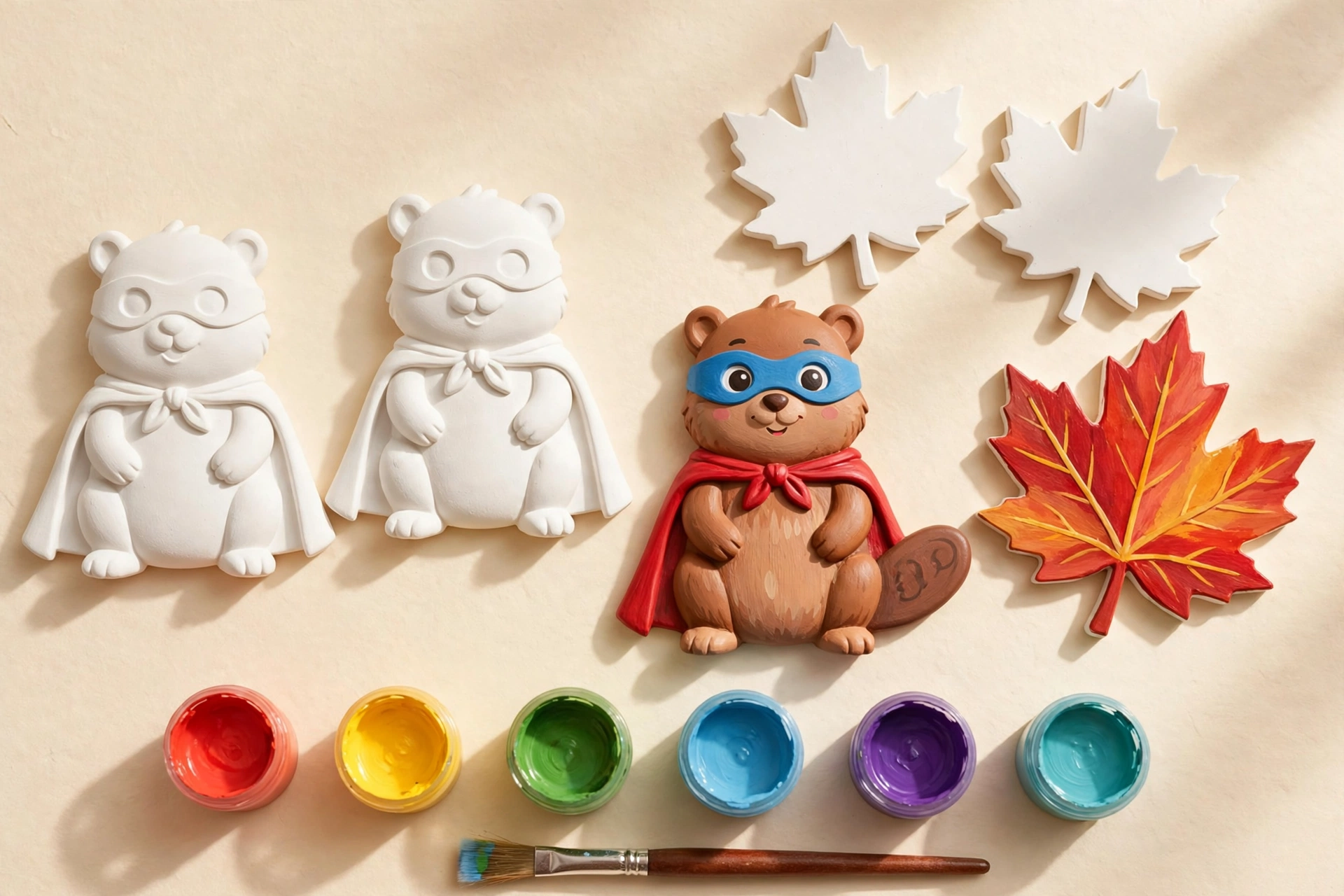Captain Maple Hero Kit — paint-your-own kit, handmade in Surrey, BC Captain Maple Hero Kit — Jojopo, handmade in Surrey, BC