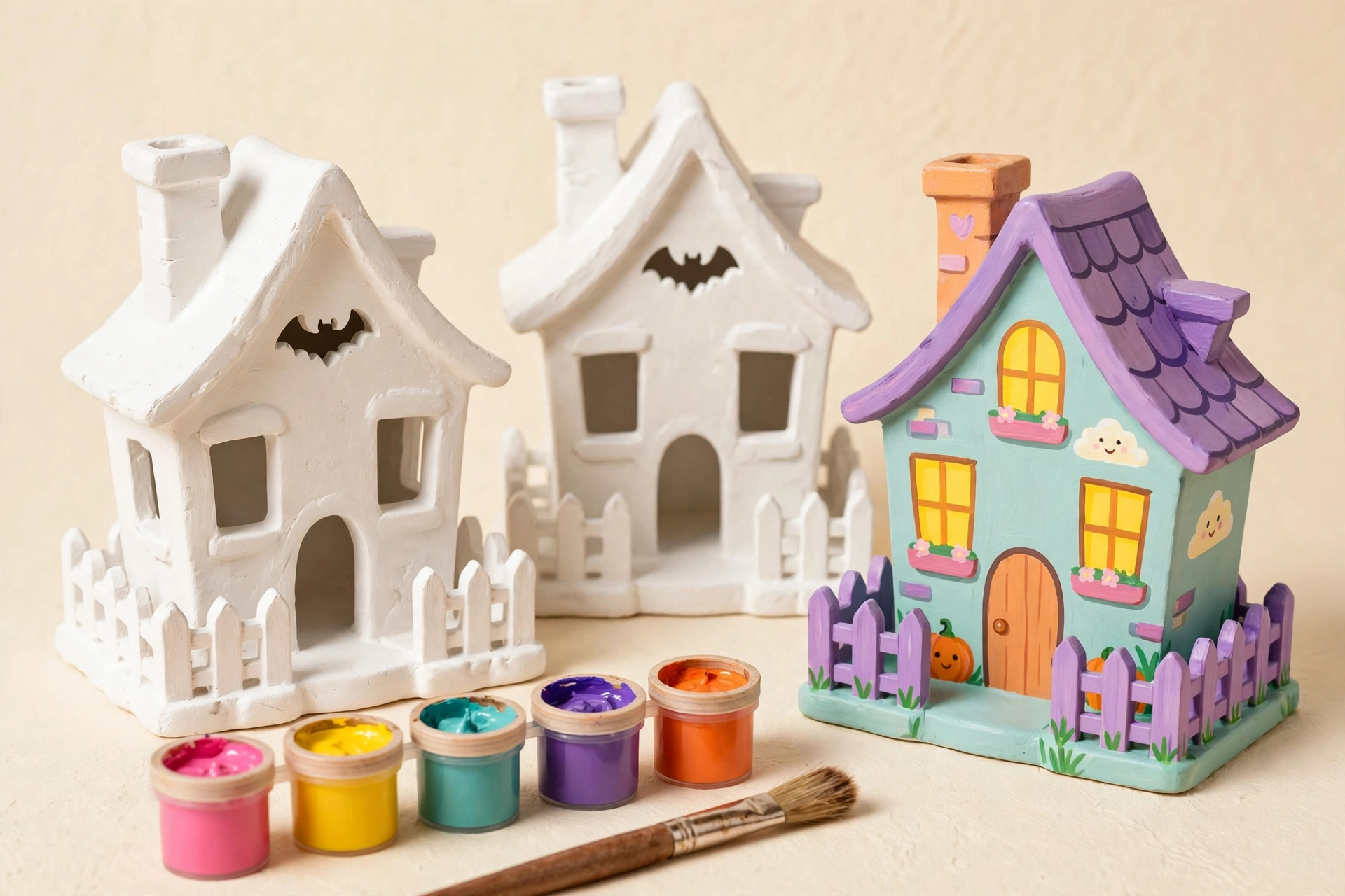 Haunted House Kit — paint-your-own kit, handmade in Surrey, BC Haunted House Kit — Jojopo, handmade in Surrey, BC