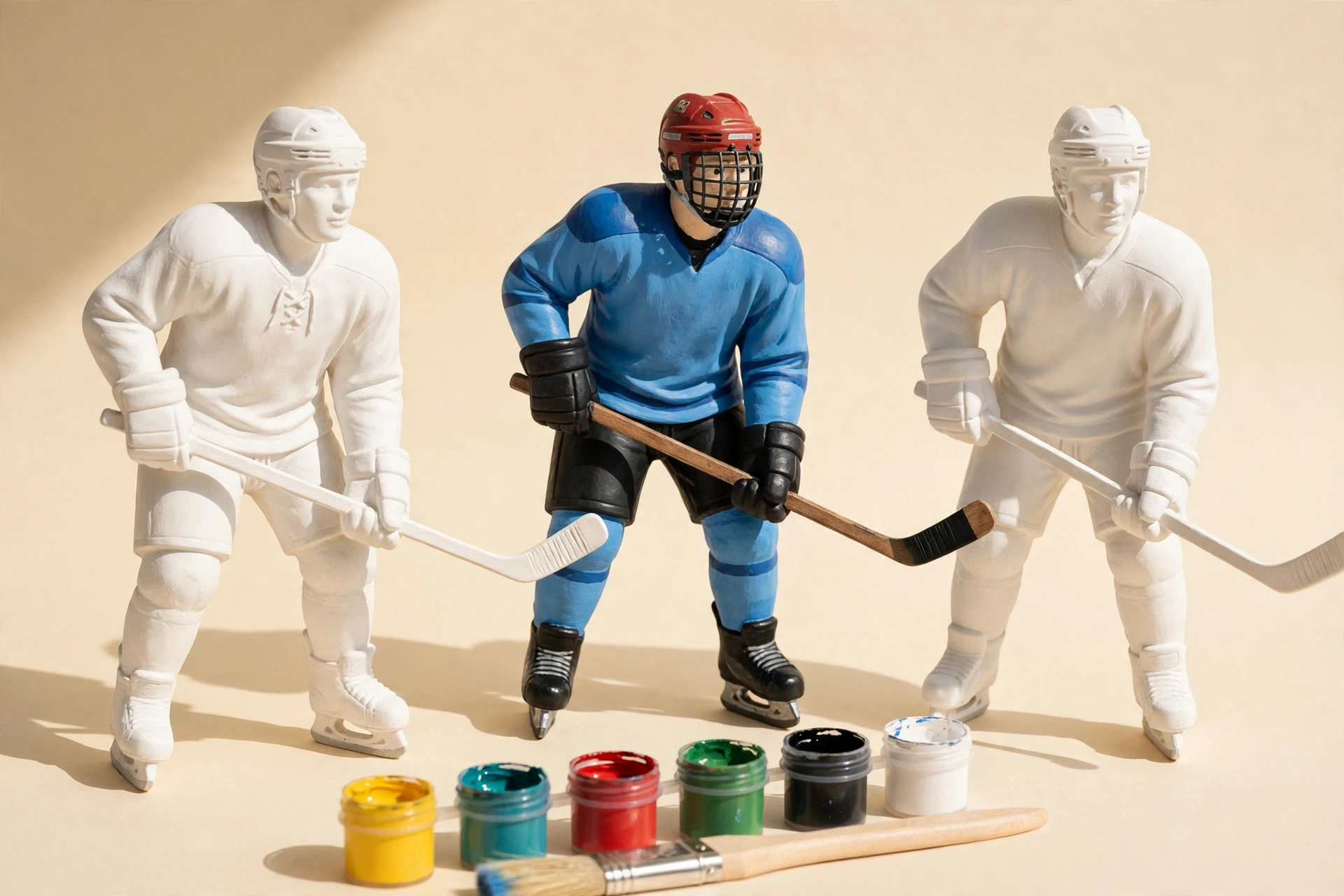 Hockey Hero Kit — paint-your-own kit, handmade in Surrey, BC Hockey Hero Kit — Jojopo, handmade in Surrey, BC