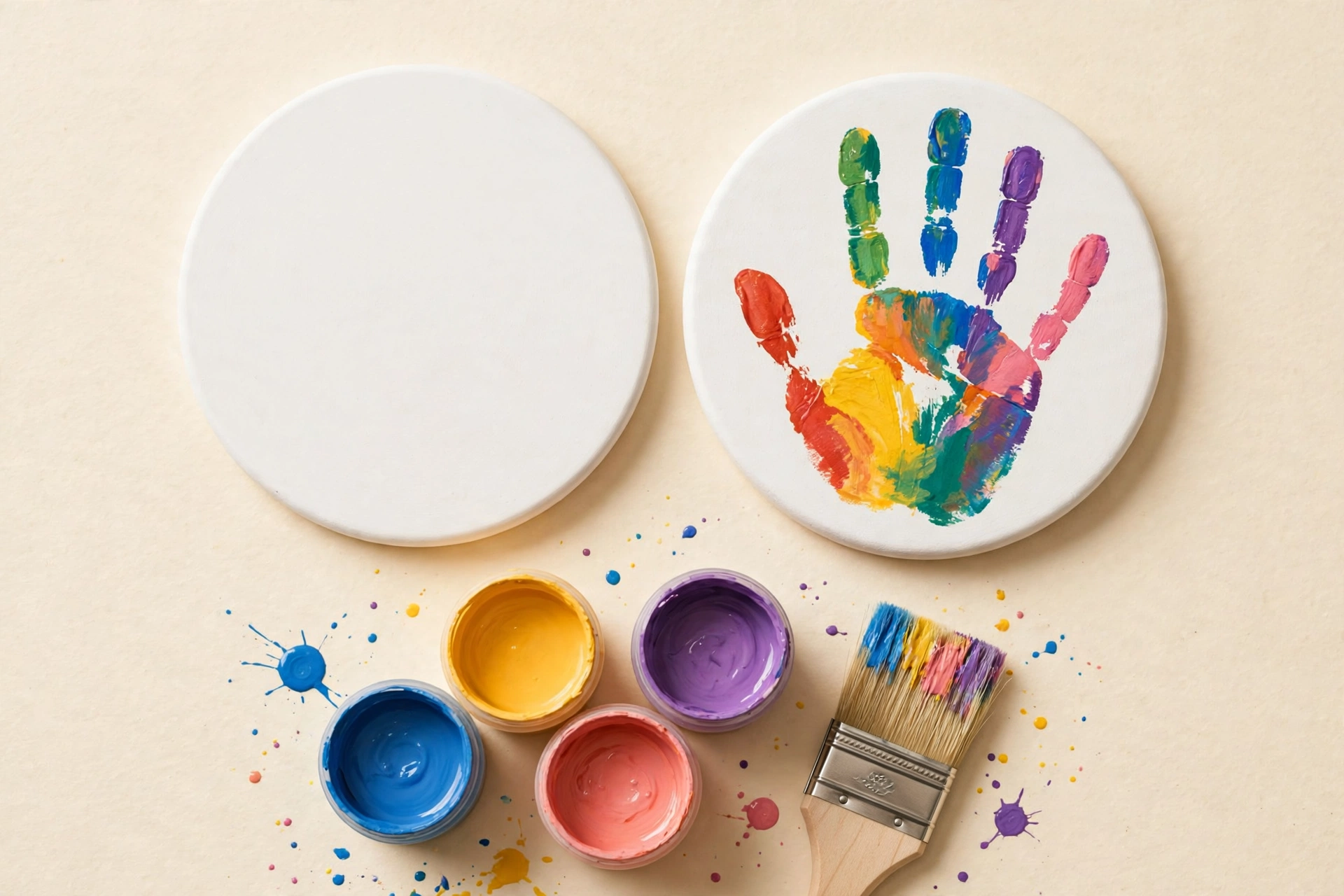 Paint-a-Handprint Plaque Kit — paint-your-own kit Paint-a-Handprint Plaque Kit — Jojopo, handmade in Surrey, BC
