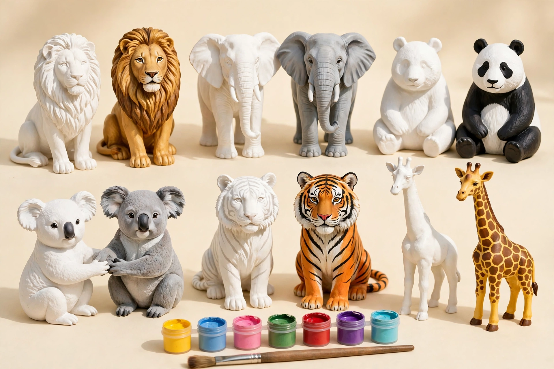 World Animals Kit — paint-your-own kit, handmade in Surrey, BC World Animals Kit — Jojopo, handmade in Surrey, BC